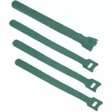 Хомут Cabeus CLAMP-180-GN для кабеля, липучка с мягкой застежкой, 180x14 мм, зеленый (10 шт.)