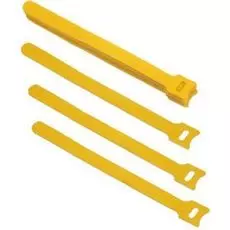 Хомут Cabeus CLAMP-180-YL для кабеля, липучка с мягкой застежкой, 180x14 мм, желтый (10 шт.)