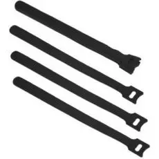 Хомут Cabeus CLAMP-210-BK для кабеля, липучка с мягкой застежкой, 210x14 мм, черный (10 шт.)