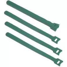 Хомут Cabeus CLAMP-210-GN для кабеля, липучка с мягкой застежкой, 210x14 мм, зеленый (10 шт.)