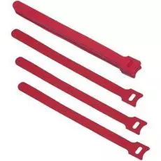 Хомут Cabeus CLAMP-210-RD для кабеля, липучка с мягкой застежкой, 210x14 мм, красный (10 шт.)
