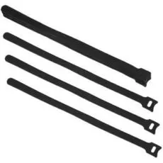 Хомут Cabeus CLAMP-310-BK для кабеля, липучка с мягкой застежкой, 310x14 мм, черный (10 шт.)
