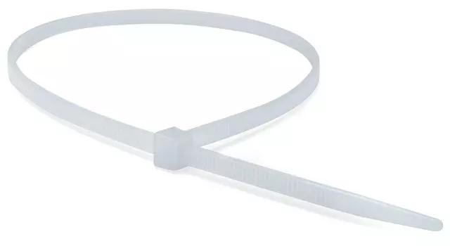 Хомут DKC 25214SRCV0 P6.6 самозатухающий, белый 3,6x200 мм, "Quadro", уп/100 шт, (замена выведенному из ассортимента 25214CV0)