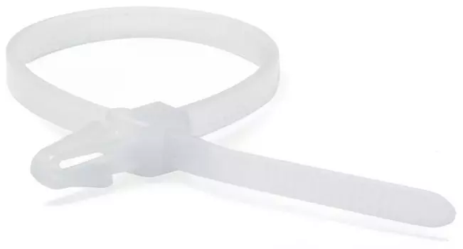 Хомут DKC 252155SR-M P6.6 с монтажным основанием под отверстие 4,5мм, белый 3,6x150 мм, "Quadro", уп/100 шт, (замена выведенному из ассортимента 25215