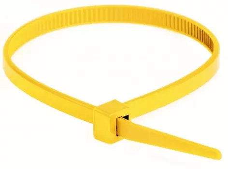 Хомут DKC 25215SRCY P6.6 стандартный, желтый 4,8x200 мм, "Quadro", уп/100 шт, (замена выведенному из ассортимента 25215CY)