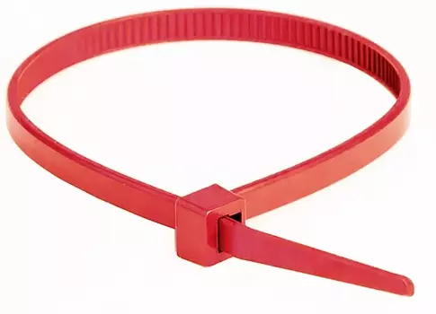Хомут DKC 25217SRCR P6.6 стандартный, красный 4,8x300 мм, "Quadro", уп/100 шт, (замена выведенному из ассортимента 25217CR)