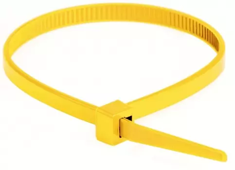 Хомут DKC 25217SRCY P6.6 стандартный, желтый 4,8x300 мм, "Quadro", уп/100 шт, (замена выведенному из ассортимента 25217CY)