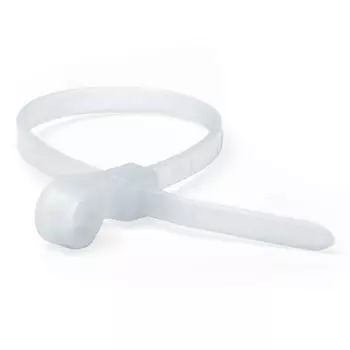 Хомут DKC 252200SR-S P6.6 с монтажным отверстием M5, белый 4,8x200 мм, "Quadro", уп/100 шт, (замена выведенному из ассортимента 252200-S)