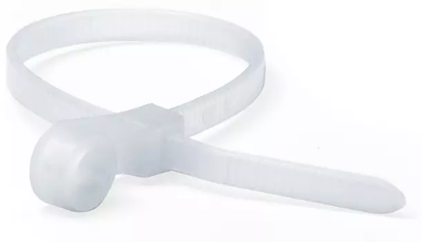 Хомут DKC 252300SR-H P6.6 с монтажным отверстием M6, белый 7,6x300 мм, "Quadro", уп/100 шт, (замена выведенному из ассортимента 252300-H)