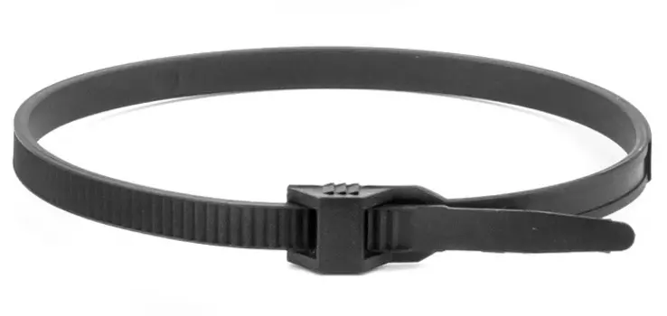 Хомут DKC 26501SR P6.6 с плоским замком, черный 9x180 мм, "Quadro", уп/100 шт, (замена выведенному из ассортимента 26501)