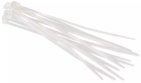 Хомут NIKOMAX NMC-CTN300-45-SL-WT-100 нейлоновая неоткрывающаяся, 300х4,5мм, белая, уп-ка 100шт