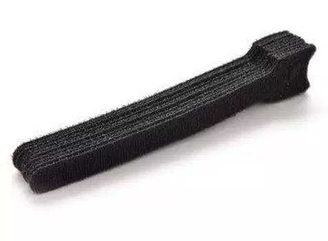 Хомут SNR SNR-VT12-BK многократного использования Velcro, 120мм, с мягкой застежкой, чёрные, 10шт