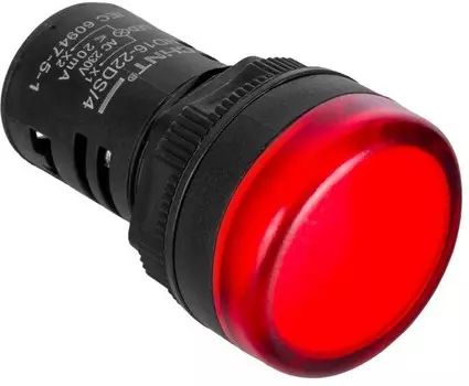Индикатор CHINT 828165 ND16-22DS/4C красный, компактный, встр. конденсатор, IP65 АС230В