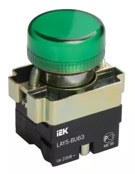 Индикатор IEK BLS50-BU-K06 LAY5-BU63 зеленого цвета d22мм
