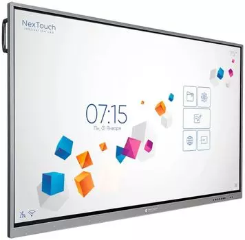 Интерактивная панель NexTouch NextPanel 75 черная, 75", 400 кд/м2, 4000:1, IR, Android, 4K (3840x2160), 2*16Вт, 13Мп, WiFi