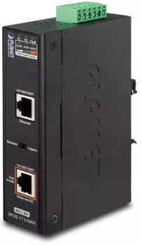 Инжектор Planet IPOE-171-6 Промышленный 10/100/1000Mbps 802.3bt (60 Ватт, -40~75 Градусов C, 48~56V DC)