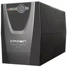 Источник бесперебойного питания Crown CMU-650XIEC CM000001507 line-interactive, 600VA/300W, 3хIEC-320, 12V/7AH х 1, пластик