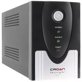 Источник бесперебойного питания Crown CMU-SP1200 COMBO 1200VA металл, 2x12V/9AH, розетки 2*IEC + 2*EURO