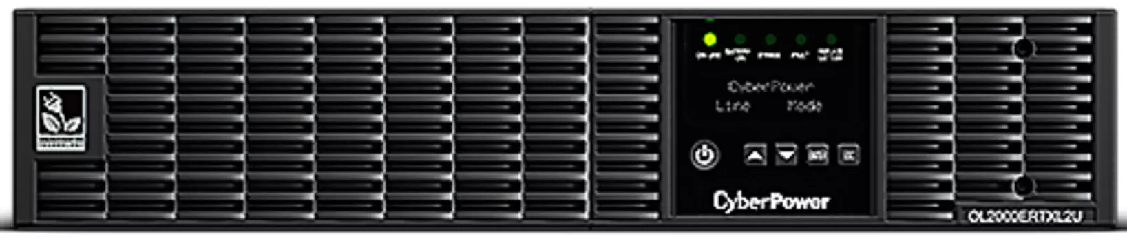 Источник бесперебойного питания CyberPower OL2000ERTXL2U 2000VA/1800W USB/RS-232/Dry/EPO/SNMPslot/RJ11/45/ВБМ (8 IEC С13, 1 IEC C19)
