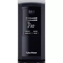 Источник бесперебойного питания CyberPower VP1000ELCD line-Interactive 1000VA/550W USB/RS-232/RJ11/45 (4 EURO)