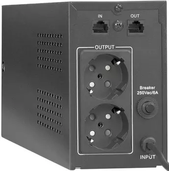 Источник бесперебойного питания Exegate Power Smart ULB-850.LCD.AVR.EURO.RJ EP285479RUS 850VA/480W, LCD, AVR, 2 евророзетки, RJ45/11, black