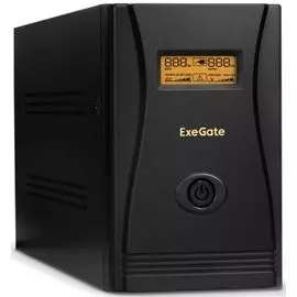 Источник бесперебойного питания Exegate SpecialPro Smart LLB-1000.LCD.AVR.C13.RJ.USB EP285484RUS 1000VA/650W, LCD, AVR, 6*IEC-C13, RJ45/11, USB, black