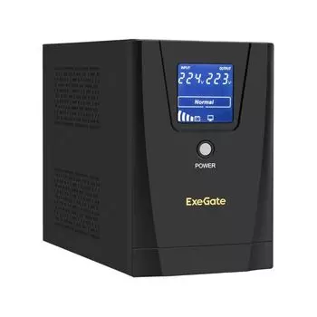 Источник бесперебойного питания Exegate SpecialPro Smart LLB-1200.LCD.AVR.8C13 EP285493RUS 1200VA/750W, LCD, AVR, 8*C13, металлический корпус, Black
