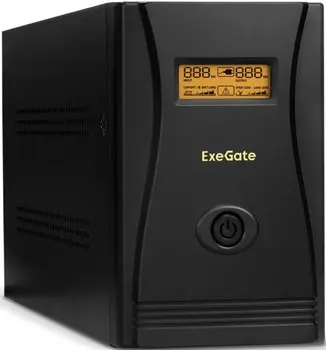 Источник бесперебойного питания Exegate SpecialPro Smart LLB-1500.LCD.AVR.EURO.RJ 1500VA/950W, LCD, AVR, 4 евророзетки, RJ45/11, black