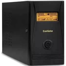 Источник бесперебойного питания Exegate SpecialPro Smart LLB-800.LCD.AVR.C13.RJ.USB EP285583RUS 800VA/480W, LCD, AVR, 4*IEC-C13, RJ45/11, USB, black