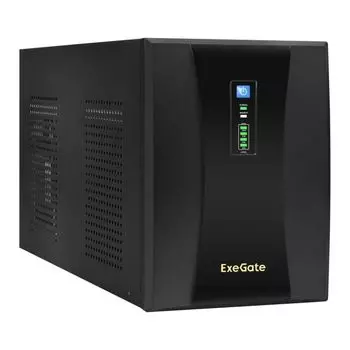 Источник бесперебойного питания Exegate SpecialPro UNB-3000.LED.AVR.3SH.2C13.RJ.USB EX292614RUS 3000VA/1800W,LED, AVR,3*Schuko+2*C13,RJ45/11,USB, мета
