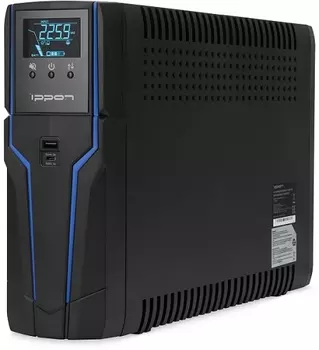 Источник бесперебойного питания Ippon Game Power Pro 1500 (УЦЕНЕННЫЙ) 1500 ВА/960W, 4*Schuko CEE 7, 2*12В/9Ач, RJ-45, USB-A, USB-C, USB-B