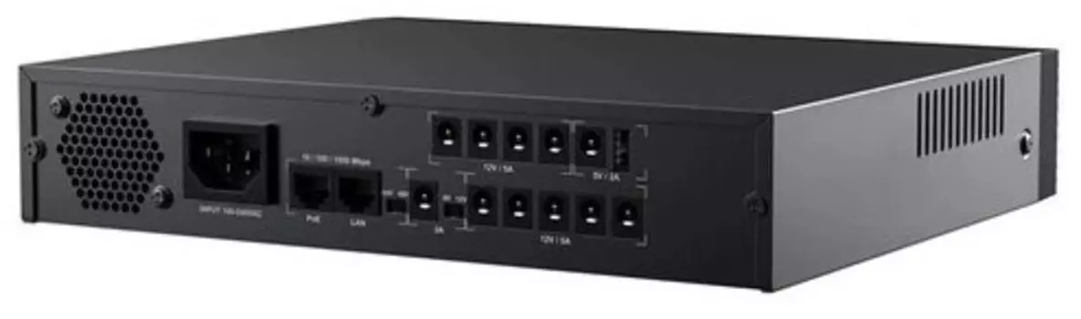 Источник бесперебойного питания Marsriva KP7 Pro мини, 100-240В (AC) Вход; 1*Gigabit PoE, 1*9В/12В, 9*12В, 1*5В (DC) Выход, с USB 5В/2А, 100Вт Макс.,