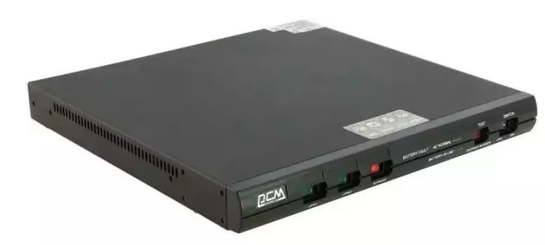 Источник бесперебойного питания Powercom KIN-1000AP RM 1152593 Line-Interactive, 1000VA/800W, Rack mount 1U, IEC, USB, LCD, black