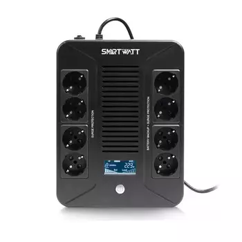 Источник бесперебойного питания SmartWatt UPS SAFE PRO LCD 600 600VA, 360Вт, 145-295В, line-interactive