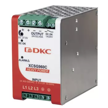 Источник питания DKC XCSG960G трехфазный, 960Вт, 13.3А, 72В, с ORing диодом, "HEAVY POWER"