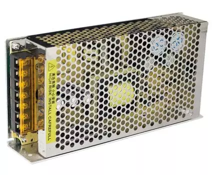 Источник питания Tantos TS-10A-OPN 12В 10А, регулировка выходного напряжения, защита от КЗ, перфорированный корпус IP20