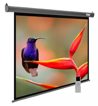 Экран Cactus CS-PSSME-220X138-DG 138x220см SIlverMotoExpert 16:10 настенно-потолочный рулонный тёмно-серый (моторизованный привод)