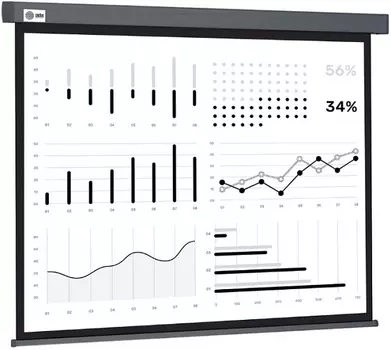 Экран Cactus CS-PSW-180X180-SG Wallscreen 1:1 настенно-потолочный рулонный серый