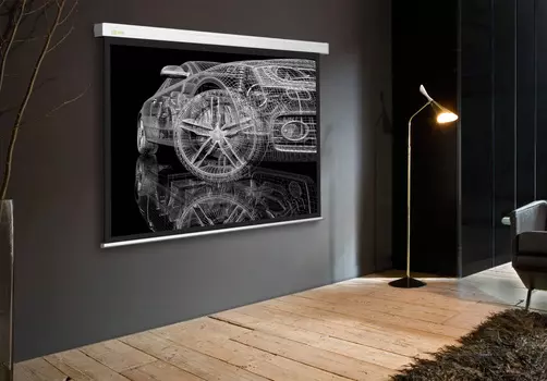 Экран Cactus CS-PSW-213X213 Wallscreen 1:1 настенно-потолочный рулонный белый