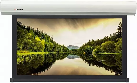 Экран Lumien LMBC-100106 с электроприводом Master Business Control 160х256см(119") Matte White, чёрн. кайма по периметру, корпус белый 16:10