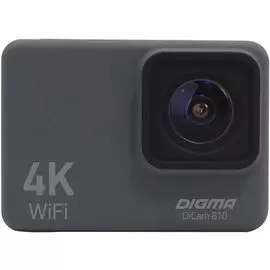 Экшн-камера Digma DiCam 810 DC810 4K, WiFi, серая