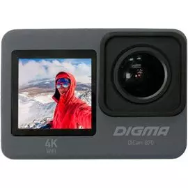 Экшн-камера Digma DiCam 870 DC870 4K, WiFi, серая