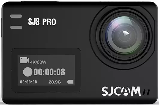 Экшн-камера SJCAM SJCAM-SJ8-PRO видео до 4K/60FPS, Sony IMX377, цифровой 8-кратный зум, 2 встроенных микрофона, экран основной сенсорный 2.33" IPS, эк