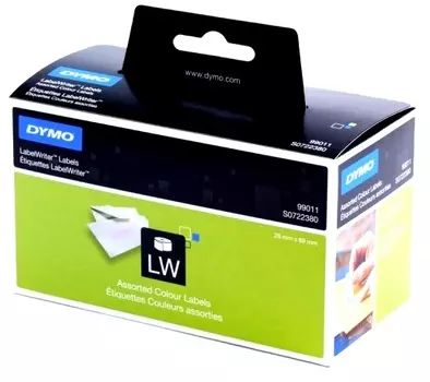 Этикетки Dymo S0722380 адресные разноцв. 89х28мм 130шт/рул 4рул/уп