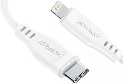 Кабель ACEFAST C3-01 USB Type-C/Lightning, 1.2м, для подзарядки/передачи данных, белый