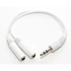 Кабель-адаптер 5bites AA-3MF2-02WH audio, 3.5 Jack, M-2*F, белый