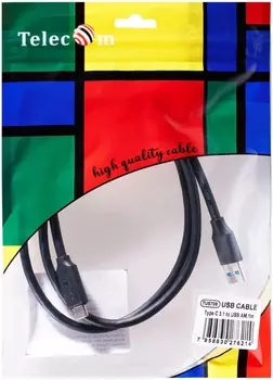 Кабель-адаптер Telecom TUS709-1M Type-Cm/USB 3.0 Am, 1м