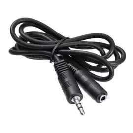 Кабель акустический Buro BAAC003-1 Jack 3.5 (m)/Jack 3.5 (f) 1м. черный