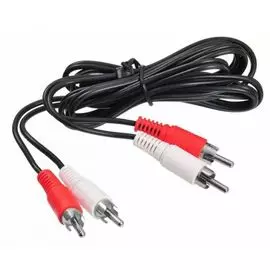 Кабель акустический Buro BAAC024-1.5 2хRCA (m)/2хRCA (m) 1.5м.черный