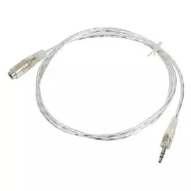 Кабель акустический Buro CAB025-1M Jack 3.5 (m)/Jack 3.5 (f) 1м. прозрачный 817214